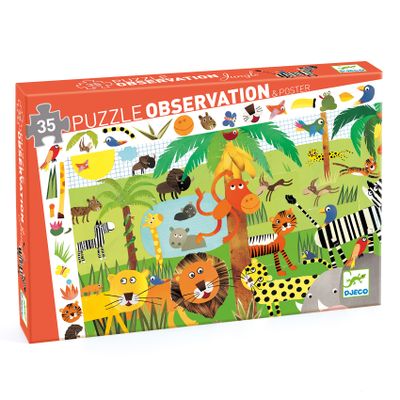 Objavovacie puzzle Džungľa 35 ks
