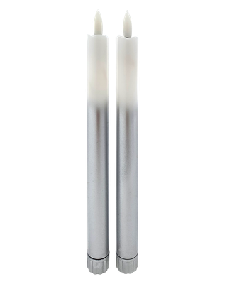 Dlhé LED sviece - bielo-strieborná, 2ks HOME DECOR HD-117