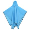 vidaXL Pončo do dažďa s kapucňou dizajn 2 v 1 modré 223x145 cm