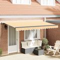 vidaXL Sklopná markíza Žltá 350 x 200 cm látka