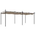 vidaXL Pergola so zaťahovacou strechou sivohnedá 589x292x230 cm