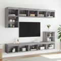 vidaXL TV skrinky s LED svetlami 2 ks sivé sonoma 80x30x30 cm