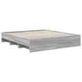 vidaXL Rám postele Sivý Sonoma 200 x 200 cm Kompozitné drevo