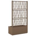 vidaXL Záhradný kvetináč s trellis Hnedá 80 x 36 x 140 cm PP
