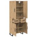 vidaXL Highboard 2 ks Remeselný dub 69,5 x 34 x 180 cm