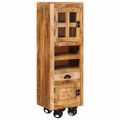 vidaXL Highboard so zásuvkou Hnedá 40 x 30 x 120,5 cm mangový masív
