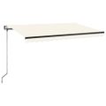 vidaXL Automaticky zaťahovacia markíza 400x350 cm krémová