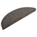 vidaXL Kobercové nášľapy na schody 15 ks antracitové 56x17x3 cm