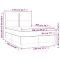 vidaXL Posteľný rám boxsping s matracom ružový 140x200 cm zamat
