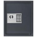 vidaXL Digitálny trezor so zámkom Tmavosivá 30 x 10 x 36,5 cm Oceľ