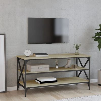 vidaXL TV skrinka dub sonoma 100x40x50 cm spracované drevo