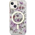 Guess case for iPhone 14 6,1" GUHMP14SHCFWST transparent hardcase Magsafe IML Flower