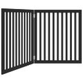 vidaXL Brána pre psa skladacia 2 panely čierna 160 cm topoľové drevo