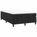 vidaXL Posteľný rám s boxspringom čierna 120x200 cm zamat