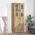 vidaXL Highboard 2 ks Remeselný dub 69,5 x 34 x 180 cm