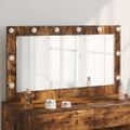 vidaXL Toaletné zrkadlo Dymová dub 100 x 55 x 18 cm Obdĺžnikový