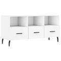 vidaXL TV stolík biely 102x36x50 cm kompozitné drevo
