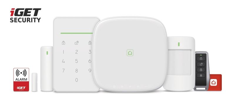 iGET SECURITY M5-4G Premium - Inteligentný 4G/WiFi/LAN alarm, ovládanie kamier a zásuviek, Android, iOS