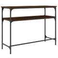vidaXL Konzolový stolík hnedý dub 100x35,5x75 cm kompozitné drevo