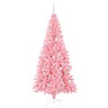 vidaXL Vianočný stromček Ružová 210 cm PVC