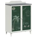 vidaXL Kreatívne úložisko pre deti ROROS Šedý a biely 80 x 40 x 110 cm