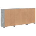 vidaXL Komoda s LED svetlami betónovo-sivá 142,5x37x67 cm