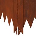 vidaXL Obrubník trávnika 100 x 100 x 20 cm Oceľ Hrdzavý