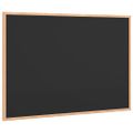 vidaXL Tabuľa s rámom z masívneho borovicového dreva, čierna 80x55 cm