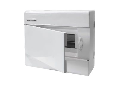 Rozvádzač SRn-8/B (N+PE) IP40 plastový 1x8 stenný / biely dvere