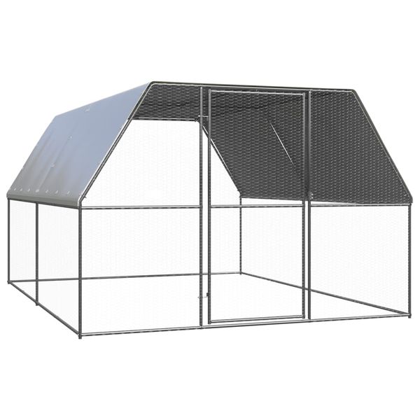vidaXL Klietka pre sliepky 3x4x2 m pozinkovaná oceľ