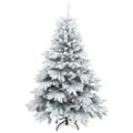 vidaXL Umelý vianočný stromček s 150 LED-i Biela 150 cm PE a PVC