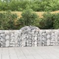 vidaXL Oblúkové gabionové koše 10ks 200x30x80/100cm pozinkované železo