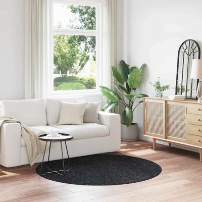 vidaXL Protišmykový Shaggy Koberec Tmavo šedá 160 x 160 cm PP