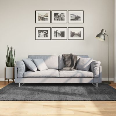 vidaXL Koberec OVIEDO, krátky vlas, antracitový 140x200 cm
