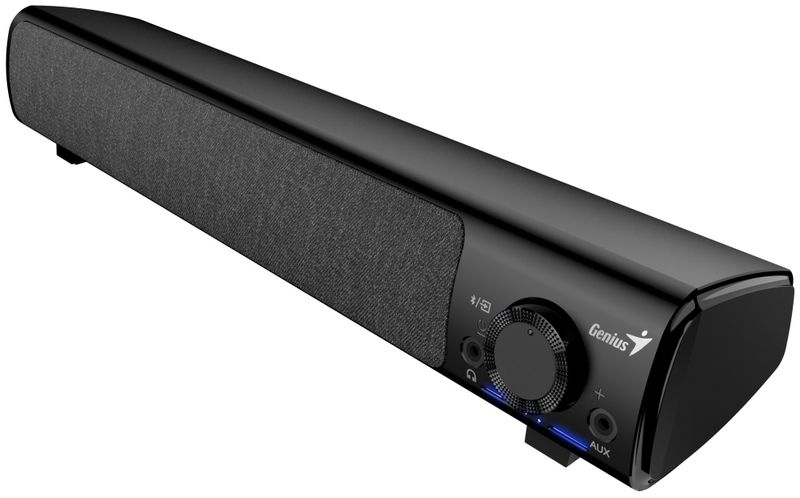 GENIUS repro Wireless SoundBar 220BT/ Bluetooth/ 3,5" jack/ 4W/ černý Soundbar, Bluetooth 5.3, USB-A/C, 3,5mm AUX, výstup na sluchátka, 4 W RMS, 2× 2" reproduktor, cernošedý