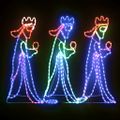 vidaXL Vianočná silueta troch kráľov s 504 LED diódami 99,5x45,5 cm