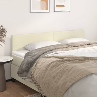 vidaXL Čelá postelí krémové 200x5x78/88 cm umelá koža