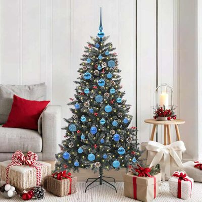 vidaXL Umelý vianočný stromček Zelená 150 cm PVC, plast a oceľ