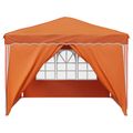vidaXL Prístrešok na párty 288 x 288 x 245 cm Oranžová Oxfordská látka