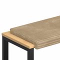 vidaXL Vankúš na lavičku Pl plush kord Sivohnedá Hĺbka 35 cm