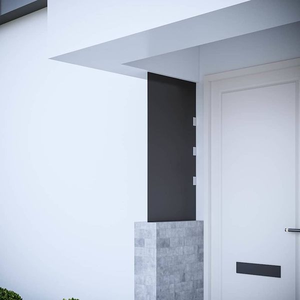 vidaXL Bočný panel pre striešku dverí čierny 50x100 cm tvrdené sklo