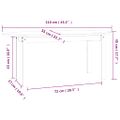 vidaXL Konferenčný stolík čierny 110x55x45 cm borovicový masív