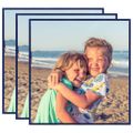 vidaXL Fotorámiky na stenu 3 ks modré 40x40 cm MDF