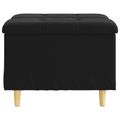 vidaXL Ottoman s Úložným Priestorom Čierny 60 x 60 x 45 cm Zamat