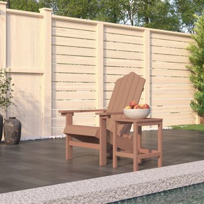 vidaXL Záhradná stolička Adirondack so stolíkom HDPE hnedá