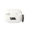 Púzdro Karl Lagerfeld pre Airpods Pro 2 KLAP2RUNIKH biela 3D Silikón NFT Karl