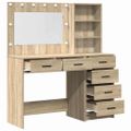 vidaXL Toaletný stolík 2 ks Hnedá 78.5 x 41 x 135 cm Kompozitné drevo