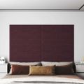 vidaXL Nástenné panely 12 ks fialové 90x15 cm látka 1,62 m²