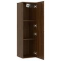 vidaXL Nástenné TV skrinky 2 ks hnedý dub 30,5x30x110 cm