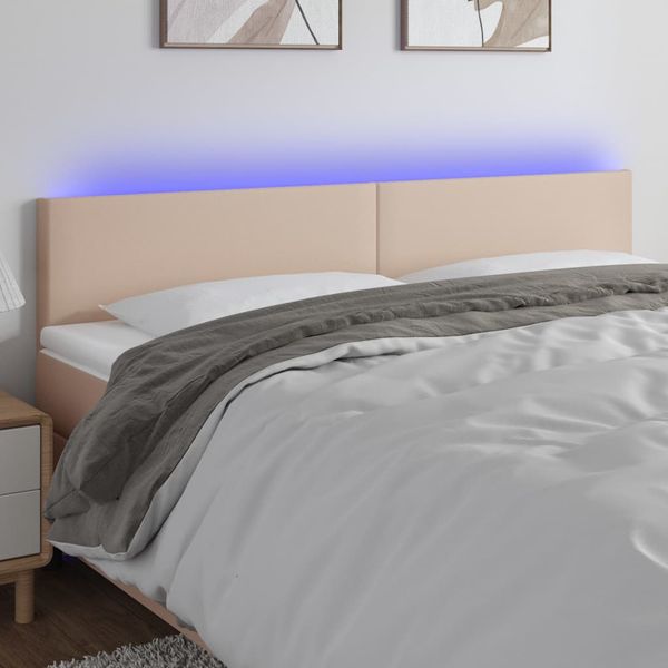 VidaXL Čelo postele kapučínové 180x5x78/88 cm umelá koža